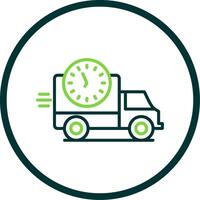Delivery Time Line Circle Icon Design vector
