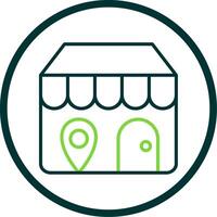 Store Locator Line Circle Icon Design vector