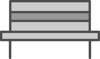 Bench Line Filled Greyscale Icon Design vector