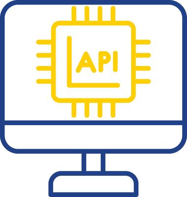 Api Interface Line Two Colour Icon Design