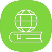 Global Education Line Curve Icon Design vector