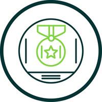 Medal Award Line Circle Icon Design vector