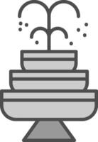 Fountain Line Filled Greyscale Icon Design vector