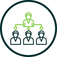 Company Structure Line Circle Icon Design vector