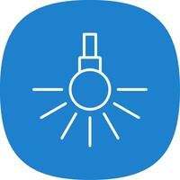 Headlight Line Curve Icon Design vector