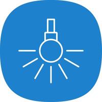 Headlight Line Curve Icon Design vector