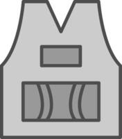 Sleeveless Line Filled Greyscale Icon Design vector