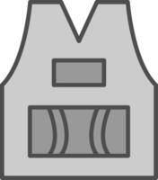 Sleeveless Line Filled Greyscale Icon Design vector