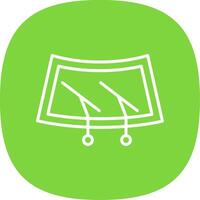 Windscreen Line Curve Icon Design vector