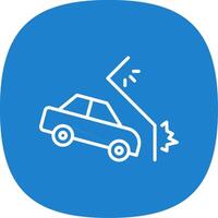 Car Crash Line Curve Icon Design vector