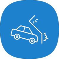 Car Crash Line Curve Icon Design vector