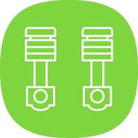 Pistons Line Curve Icon Design vector