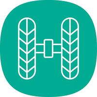 Wheel Alignment Line Curve Icon Design vector