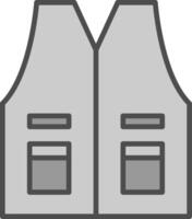 Sleeveless Line Filled Greyscale Icon Design vector