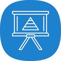 Pyramid Chart Line Curve Icon Design vector