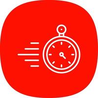 Timer Line Curve Icon Design vector