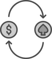 Gambling Line Filled Greyscale Icon Design vector