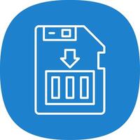 Sim Card Line Curve Icon Design vector
