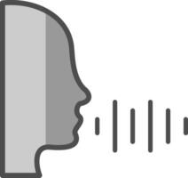 Voice Recording Line Filled Greyscale Icon Design vector