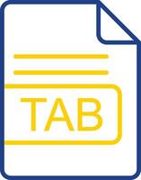 TAB File Format Line Two Colour Icon Design vector