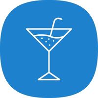 Martini Line Curve Icon Design vector