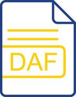 DAF File Format Line Two Colour Icon Design vector