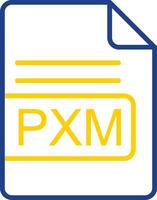 PXM File Format Line Two Colour Icon Design vector