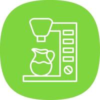 Coffee Maker Line Curve Icon Design vector