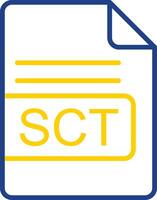 SCT File Format Line Two Colour Icon Design vector