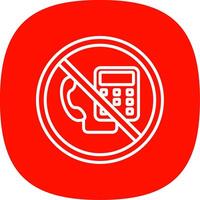 Prohibited Sign Line Curve Icon Design vector