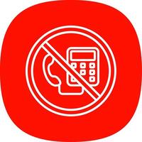 Prohibited Sign Line Curve Icon Design vector