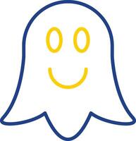 Ghost Line Two Colour Icon Design vector