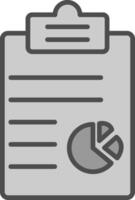 Clipboard Line Filled Greyscale Icon Design vector