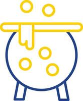 Cauldron Line Two Colour Icon Design vector