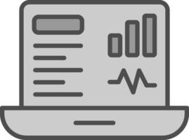 Dashboard Line Filled Greyscale Icon Design vector