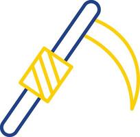 Scythe Line Two Colour Icon Design vector