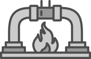 Gas PipeLine Filled Greyscale Multi Circle Line Filled Greyscale Icon Design vector