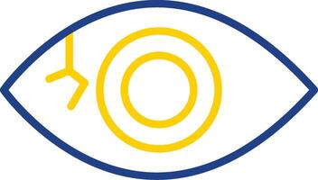 Eyeball Line Two Colour Icon Design vector