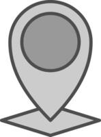 Location Line Filled Greyscale Icon Design vector