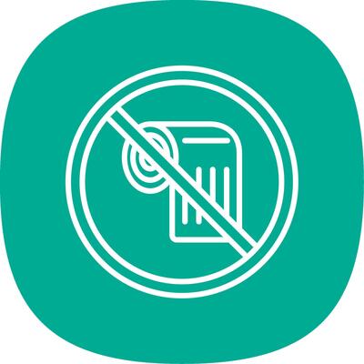 Prohibited Sign Line Curve Icon Design