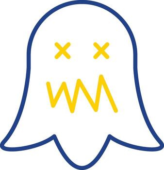 Ghost Line Two Colour Icon Design vector