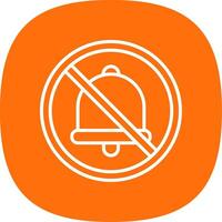 Prohibited Sign Line Curve Icon Design vector