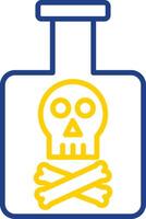 Poison Line Two Colour Icon Design vector