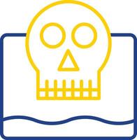 Living Dead Line Two Colour Icon Design vector