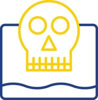 Living Dead Line Two Colour Icon Design vector