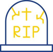 Cemetery Line Two Colour Icon Design vector