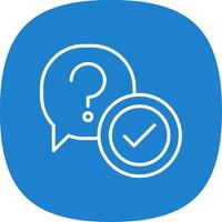 Question Line Curve Icon Design vector