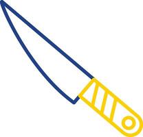 Knife Line Two Colour Icon Design vector