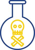 Poison Line Two Colour Icon Design vector