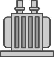 Transformer Line Filled Greyscale Icon Design vector
